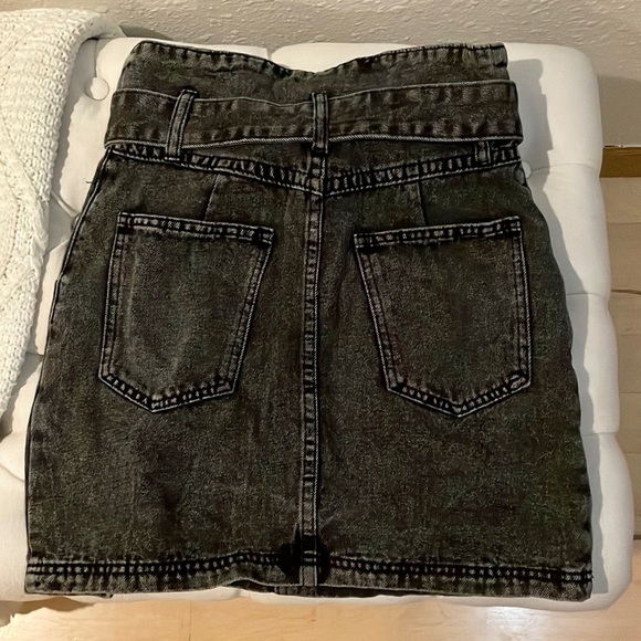 Gilli Ava Black Washed Paperbag Skirt - Picture 4 of 4